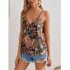 imageSweatyRocks Womens V Neck Floral Print Cami Tank Top Sleeveless Blouse ShirtBlack and Blue