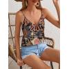 imageSweatyRocks Womens V Neck Floral Print Cami Tank Top Sleeveless Blouse ShirtBlack and Blue