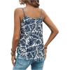 imageSweatyRocks Womens V Neck Floral Print Cami Tank Top Sleeveless Blouse ShirtBlue and White