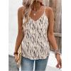 imageSweatyRocks Womens V Neck Floral Print Cami Tank Top Sleeveless Blouse ShirtKhaki