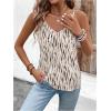 imageSweatyRocks Womens V Neck Floral Print Cami Tank Top Sleeveless Blouse ShirtKhaki