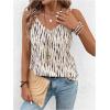 imageSweatyRocks Womens V Neck Floral Print Cami Tank Top Sleeveless Blouse ShirtKhaki