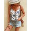imageSweatyRocks Womens V Neck Floral Print Cami Tank Top Sleeveless Blouse ShirtMulticolor