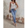 imageSweatyRocks Womens V Neck Floral Print Cami Tank Top Sleeveless Blouse ShirtWhite and Black