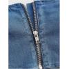 imageSweatyRocks Womens Crisscross Tie Neck Sleeveless Halter Fitted Ruched Denim Tank TopLight Wash