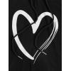 imageSweatyRocks Womens Heart Printed Tank Tops Sleeveless Drawstring Summer Hooded Tops for ExerciseBlack