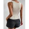 imageSweatyRocks Womens Sleeveless Sweetheart Neck Tank Top Casual Basic Slim Fit Ribbed Knit TopsApricot