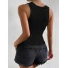 imageSweatyRocks Womens Sleeveless Sweetheart Neck Tank Top Casual Basic Slim Fit Ribbed Knit TopsBlack