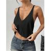 imageSweatyRocks Womens Tank Tops V Neck Sleeveless Casual Summer Loose Crop Cami TopsBlack