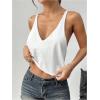 imageSweatyRocks Womens Tank Tops V Neck Sleeveless Casual Summer Loose Crop Cami TopsWhite