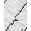 imageSweatyRocks Womens Tie Front Bow Knot Tank Contrast Trim Asymmetrical Hem Cami TopsWhite