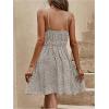imageSweatyRocks Womens Boho Floral Print Spaghetti Strap Cami Dress Casual Flare Short DressesApricot