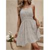 imageSweatyRocks Womens Boho Floral Print Spaghetti Strap Cami Dress Casual Flare Short DressesApricot