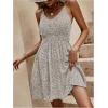 imageSweatyRocks Womens Boho Floral Print Spaghetti Strap Cami Dress Casual Flare Short DressesApricot