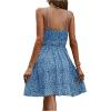 imageSweatyRocks Womens Boho Floral Print Spaghetti Strap Cami Dress Casual Flare Short DressesBlue