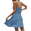 imageSweatyRocks Womens Boho Floral Print Spaghetti Strap Cami Dress Casual Flare Short DressesBlue
