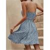 imageSweatyRocks Womens Boho Floral Print Spaghetti Strap Cami Dress Casual Flare Short DressesDusty Blue