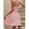 imageSweatyRocks Womens Boho Floral Print Spaghetti Strap Cami Dress Casual Flare Short DressesDusty Pink
