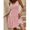 imageSweatyRocks Womens Boho Floral Print Spaghetti Strap Cami Dress Casual Flare Short DressesDusty Pink