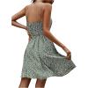 imageSweatyRocks Womens Boho Floral Print Spaghetti Strap Cami Dress Casual Flare Short DressesGreen