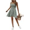 imageSweatyRocks Womens Boho Floral Print Spaghetti Strap Cami Dress Casual Flare Short DressesGreen