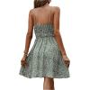 imageSweatyRocks Womens Boho Floral Print Spaghetti Strap Cami Dress Casual Flare Short DressesGreen