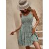 imageSweatyRocks Womens Boho Floral Print Spaghetti Strap Cami Dress Casual Flare Short DressesGreen