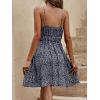 imageSweatyRocks Womens Boho Floral Print Spaghetti Strap Cami Dress Casual Flare Short DressesNavy Blue