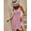 imageSweatyRocks Womens Boho Floral Print Spaghetti Strap Cami Dress Casual Flare Short DressesPink