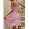 imageSweatyRocks Womens Boho Floral Print Spaghetti Strap Cami Dress Casual Flare Short DressesPink