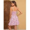 imageSweatyRocks Womens Boho Floral Print Spaghetti Strap Cami Dress Casual Flare Short DressesPink Floral