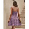imageSweatyRocks Womens Boho Floral Print Spaghetti Strap Cami Dress Casual Flare Short DressesPurple