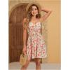 imageSweatyRocks Womens Boho Floral Print Spaghetti Strap Cami Dress Casual Flare Short DressesYellow