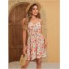 imageSweatyRocks Womens Boho Floral Print Spaghetti Strap Cami Dress Casual Flare Short DressesYellow