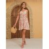 imageSweatyRocks Womens Boho Floral Print Spaghetti Strap Cami Dress Casual Flare Short DressesYellow
