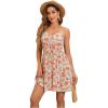 imageSweatyRocks Womens Boho Floral Print Spaghetti Strap Cami Dress Casual Flare Short DressesYellow