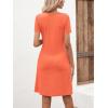 imageSweatyRocks Womens Casual Short Sleeve V Neck Tee Shirt Dress Twist Front A Line Short DressesOrange