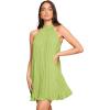 imageSweatyRocks Womens Casual Sleeveless Tie Back Halter Dress Mini Swing Pleated Aline Loose DressPale Green