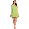 imageSweatyRocks Womens Casual Sleeveless Tie Back Halter Dress Mini Swing Pleated Aline Loose DressPale Green