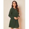imageSweatyRocks Womens Elegant Mesh Contrast Long Sleeve A Line Mini Short DressArmy Green