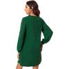 imageSweatyRocks Womens Elegant Mesh Contrast Long Sleeve A Line Mini Short DressDark Green