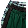 imageSweatyRocks Womens 3 Pack Plus Size Pajama Shorts Elastic High Waisted Lounge Sleep ShortsGreen and Black