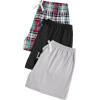 imageSweatyRocks Womens 3 Pack Plus Size Pajama Shorts Elastic High Waisted Lounge Sleep ShortsGrey Black Plaid