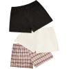 imageSweatyRocks Womens 3 Pack Plus Size Pajama Shorts Elastic High Waisted Lounge Sleep ShortsGrey and Black