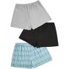 imageSweatyRocks Womens 3 Pack Plus Size Pajama Shorts Elastic High Waisted Lounge Sleep ShortsGrey and Blue