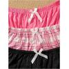 imageSweatyRocks Womens 3 Pack Plus Size Pajama Shorts Elastic High Waisted Lounge Sleep ShortsPink and Black