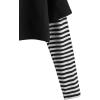 imageSweatyRocks Womens Color Block Butterfly Print Striped Long Sleeve Crop Top T ShirtBlack Striped