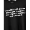 imageSweatyRocks Womens Color Block Butterfly Print Striped Long Sleeve Crop Top T ShirtBlack White Letter