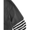 imageSweatyRocks Womens Color Block Butterfly Print Striped Long Sleeve Crop Top T ShirtDark Grey
