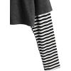 imageSweatyRocks Womens Color Block Butterfly Print Striped Long Sleeve Crop Top T ShirtDeep Grey Stripe